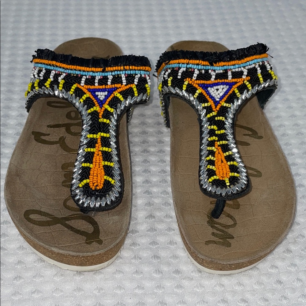 SAM EDELMAN OLIVIE 2 BEADED THONG SANDALS FTL-03-049